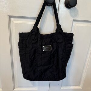 Marc By Marc Jacobs Women's Medium Nylon Tote Bag Roomy Gym Diaper Bag Black